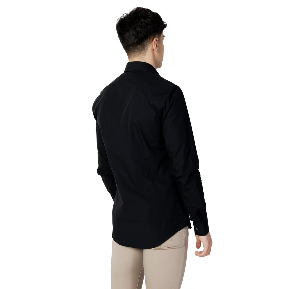 Calvin Klein Black Cotton Dress Shirt
