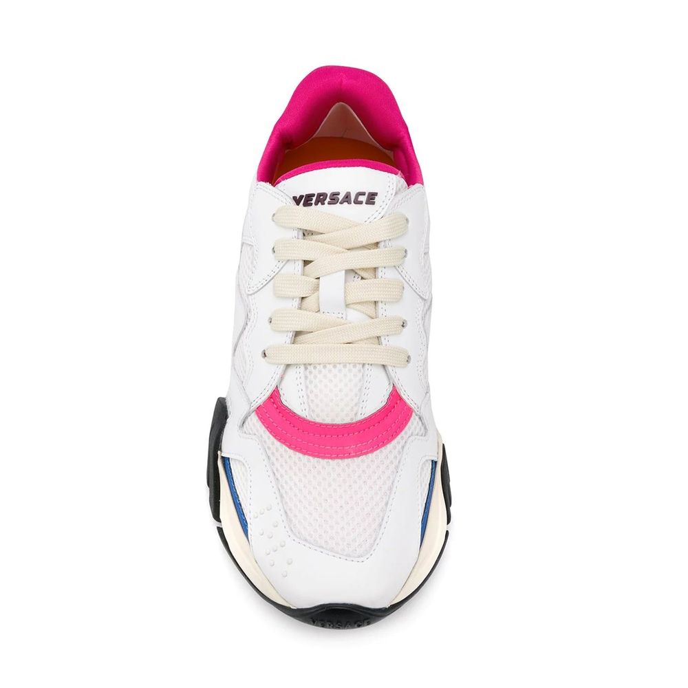 Versace White Leather Chunky Sneakers