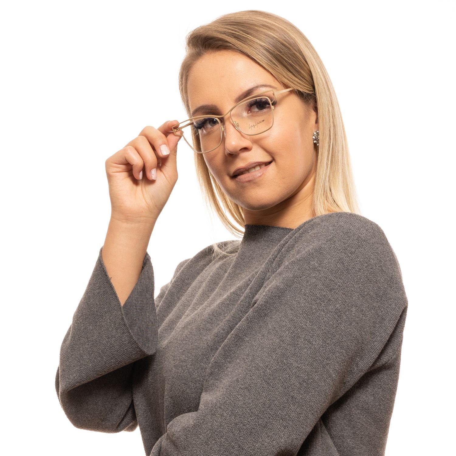 Yohji Yamamoto Gold Women Glasses Frame