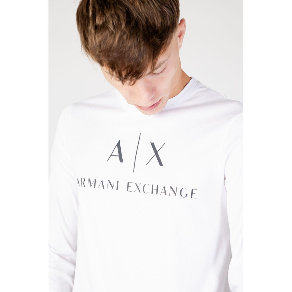 Armani Exchange White Cotton Long Sleeve