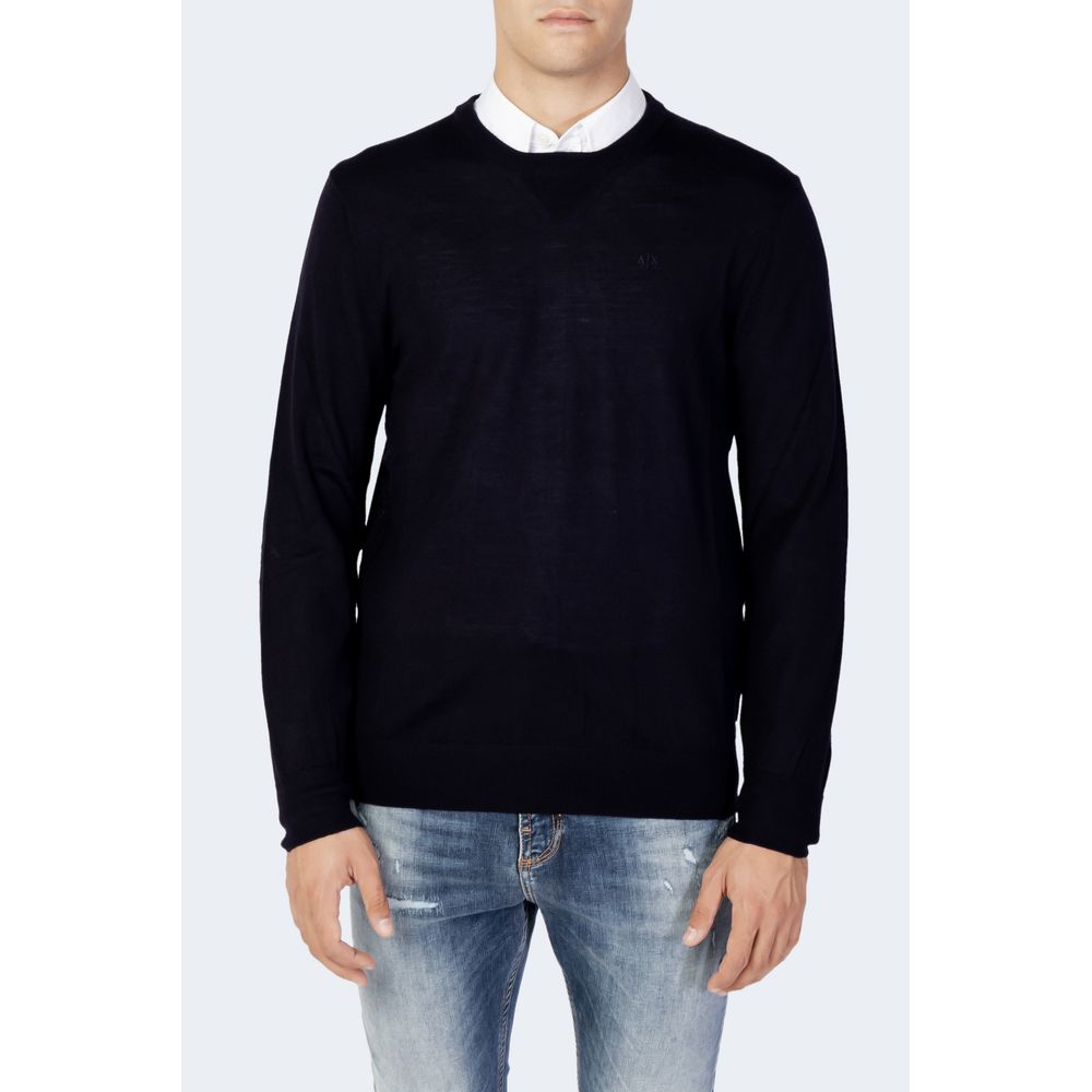 Armani Exchange Blue Wool Sportswear