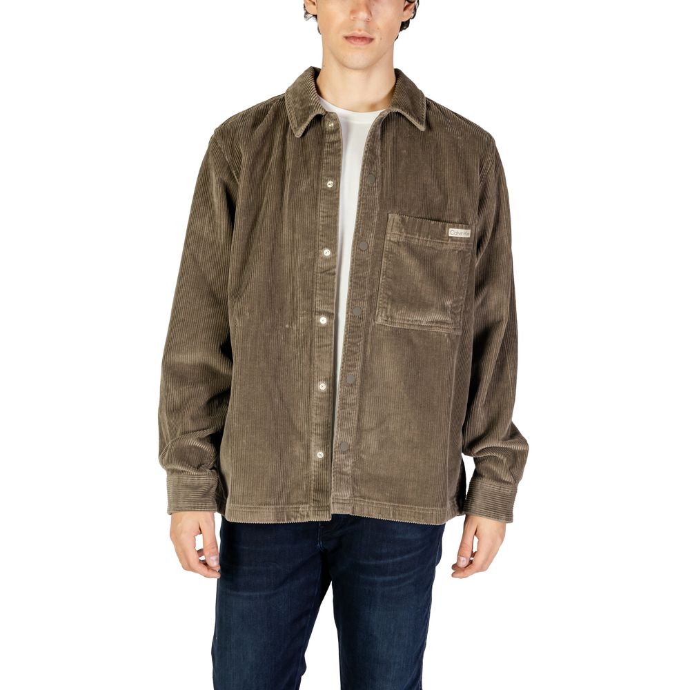 Calvin Klein Jeans Beige Cotton Shirt