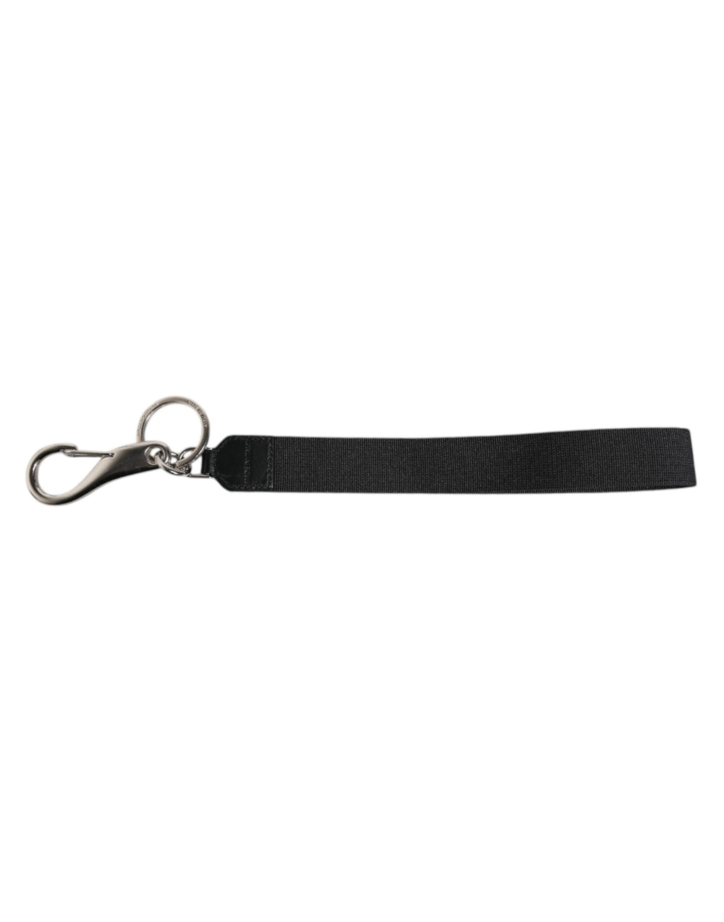Dolce & Gabbana Black Nylon Logo DG Crown Men's Holder Keychain Keyring
