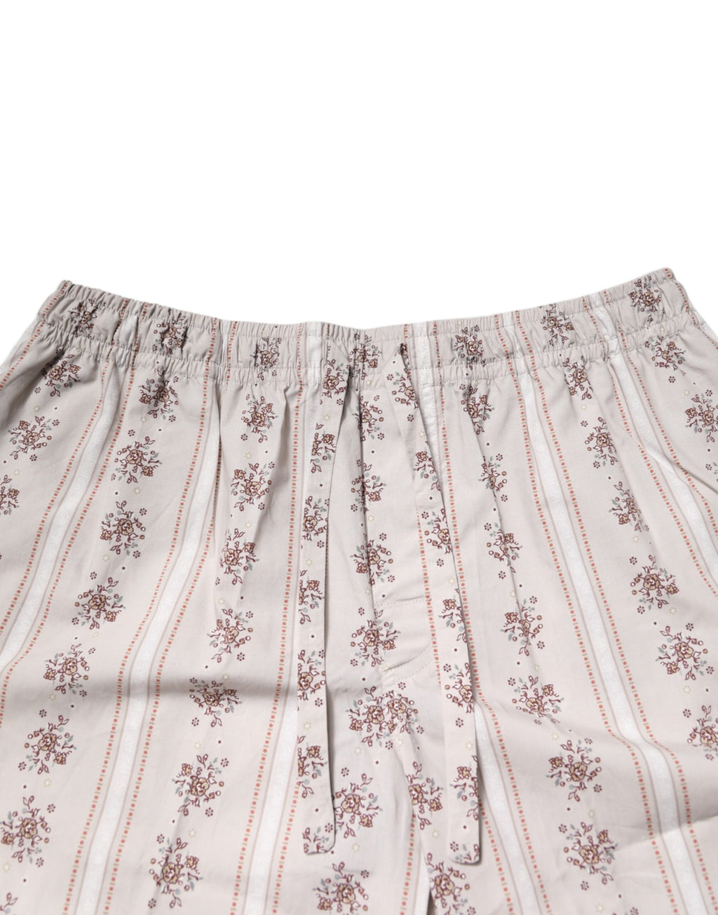 Dolce & Gabbana Beige Floral Print Cotton Men Pajama Set Sleepwear