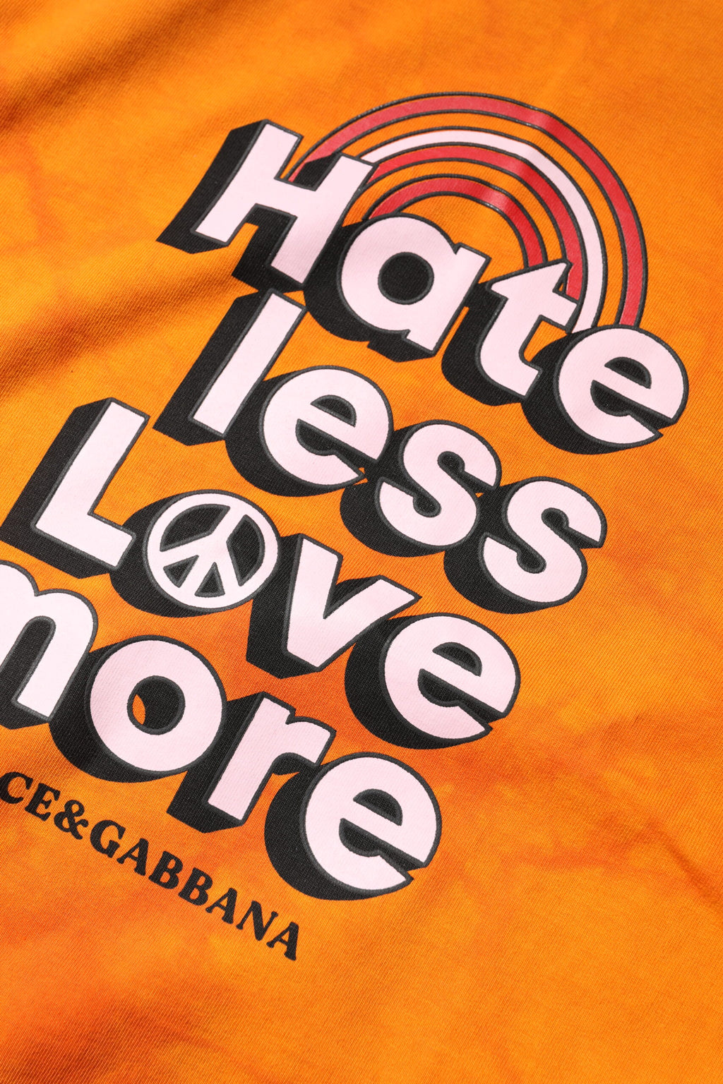 Dolce & Gabbana Orange Purple Printed Round Neck T-shirt