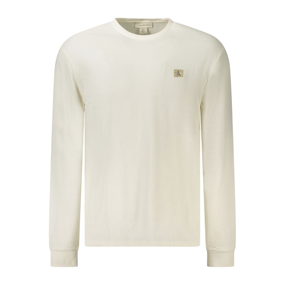 Calvin Klein White Cotton Men Sweater