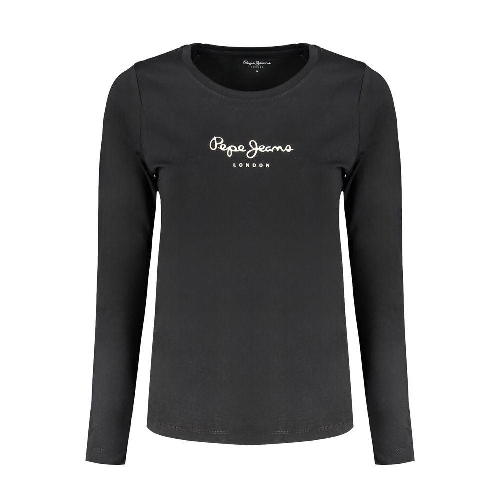 Pepe Jeans Black Cotton Women T-Shirt