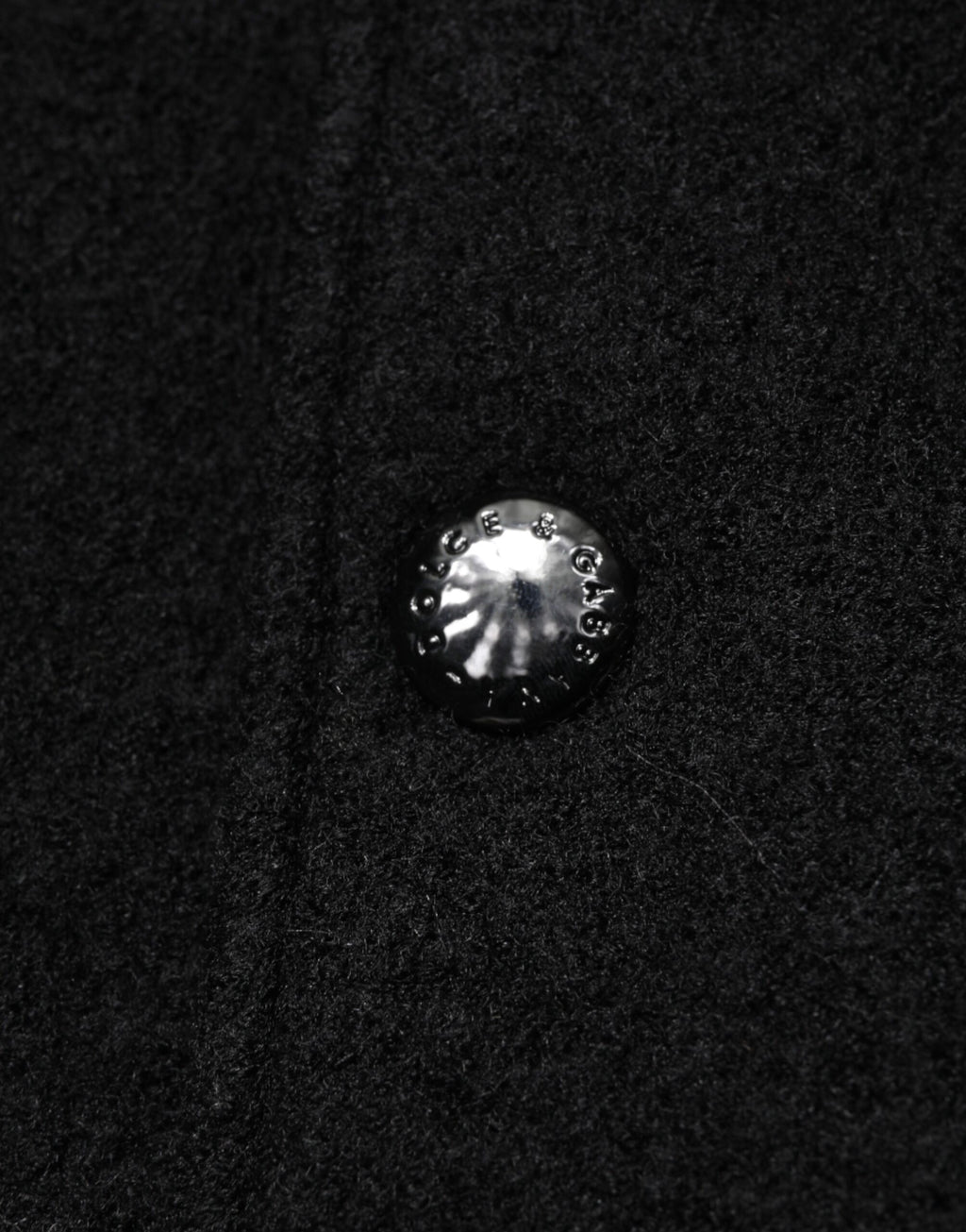 Dolce & Gabbana Black Wool Logo Plaque Bomber Jacket