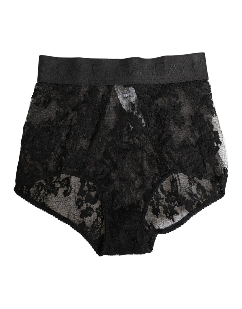 Dolce & Gabbana High Waist Briefs Black Floral Lace  Underwear