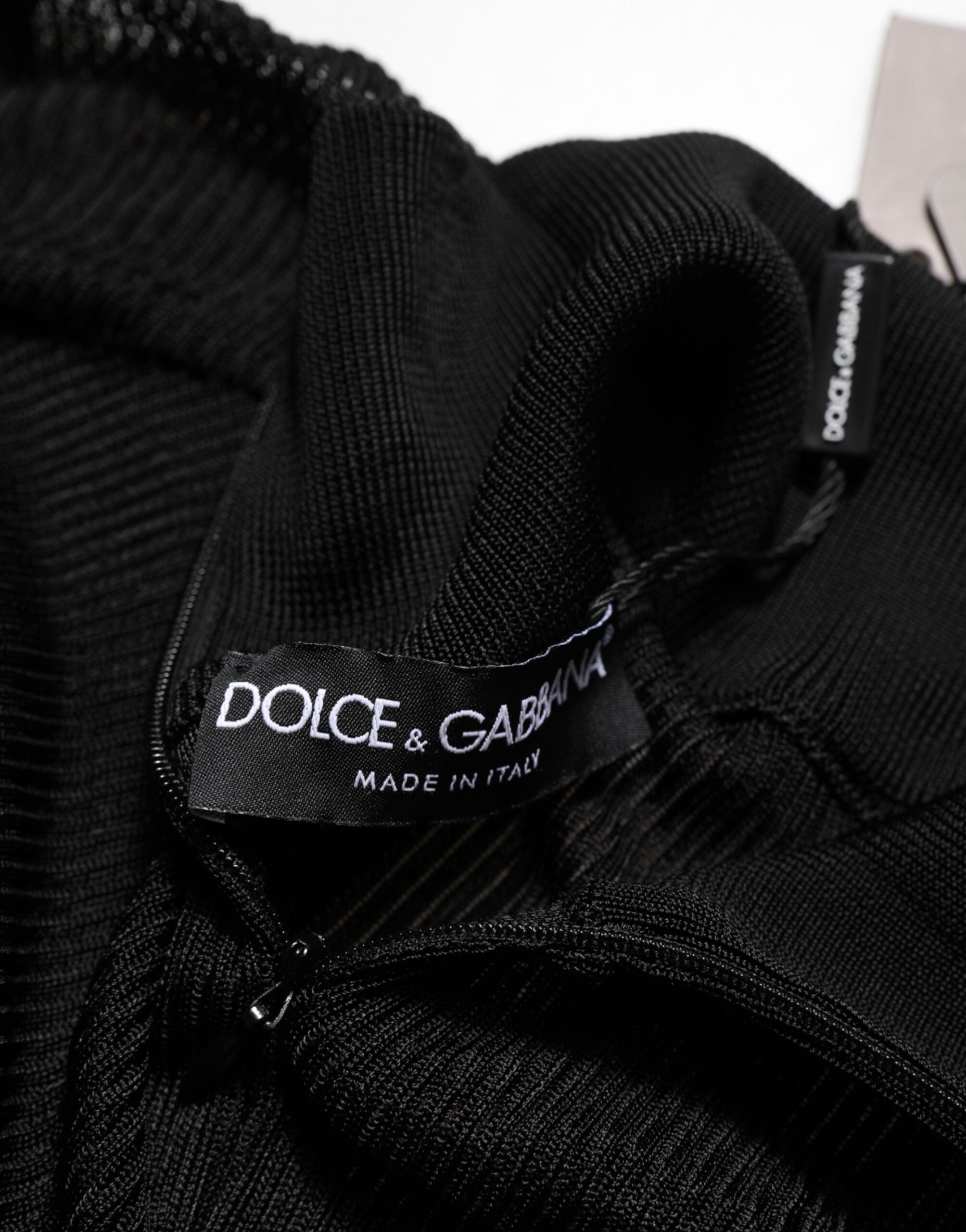 Dolce & Gabbana Black Viscose Turtle Neck Pullover Sweater