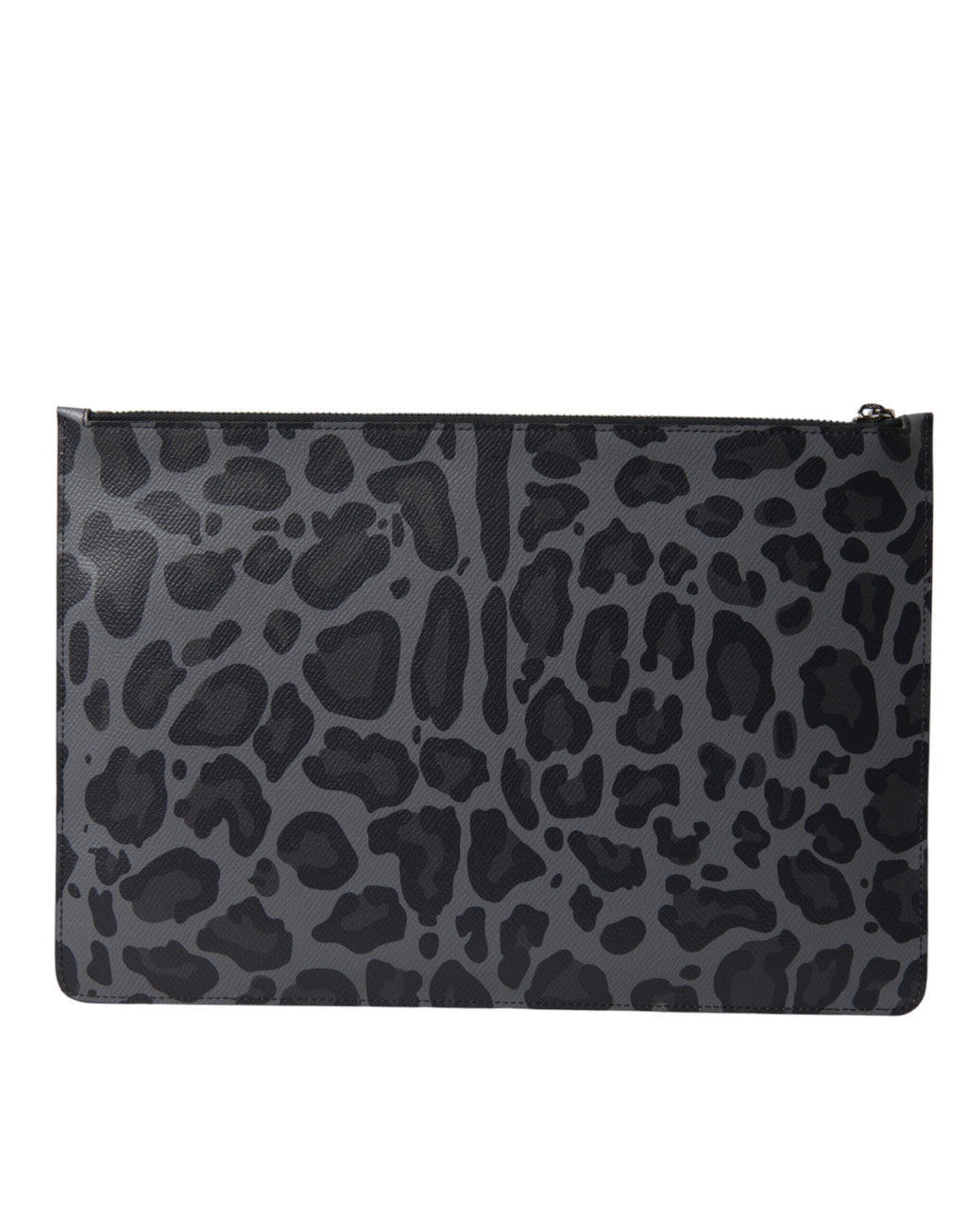 Dolce & Gabbana Multicolor Leopard Jacquard Logo Plaque Document Briefcase Bag
