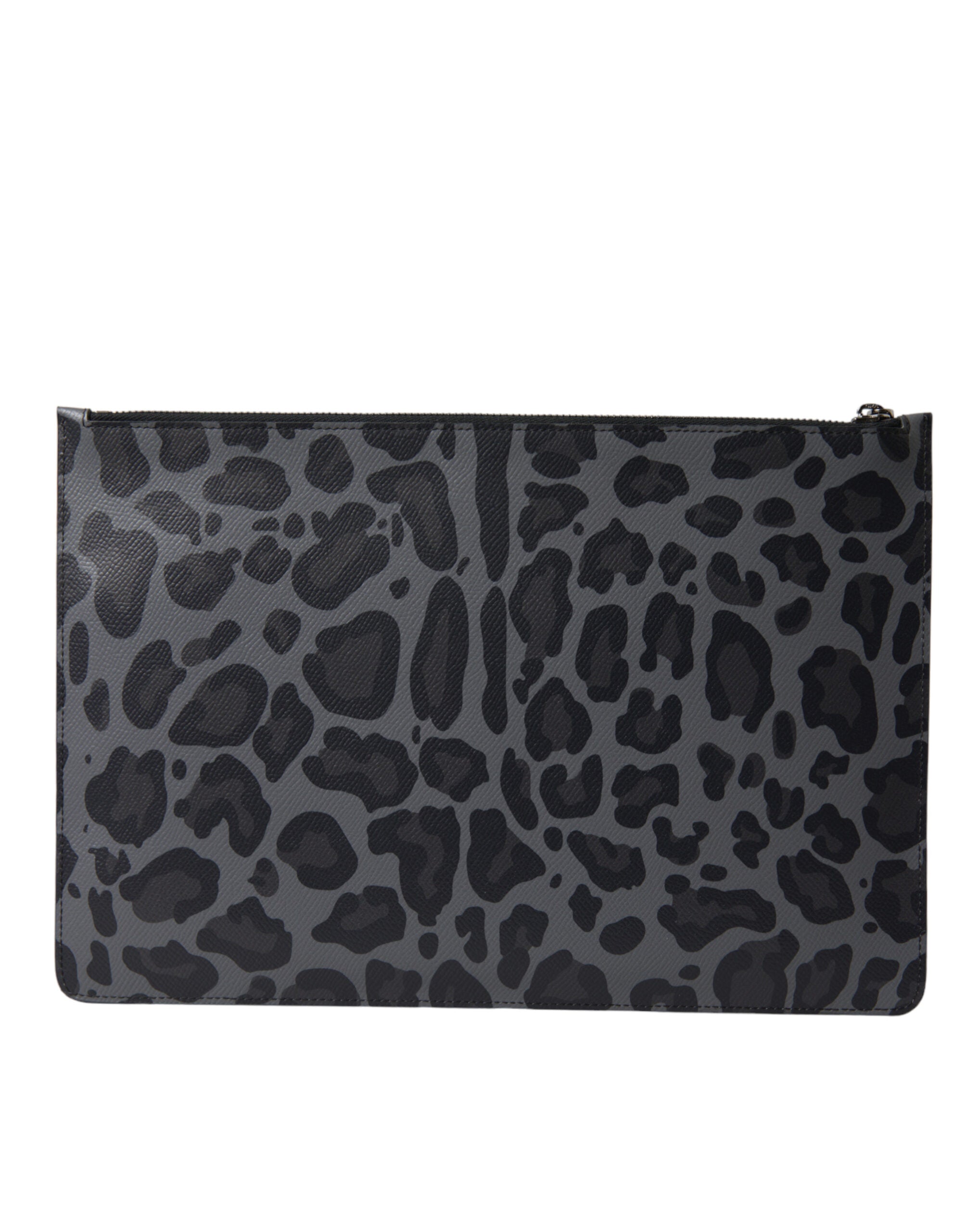 Dolce & Gabbana Multicolor Leopard Jacquard Logo Plaque Document Briefcase Bag