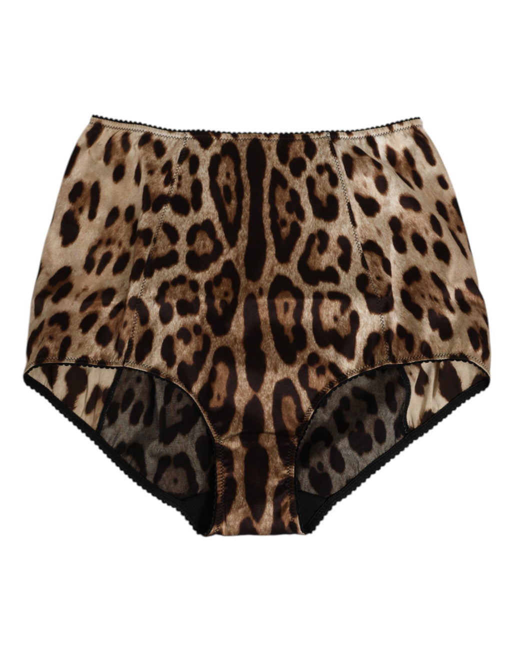 Dolce & Gabbana Multicolor Leopard Silk High Waist Girdle Underwear