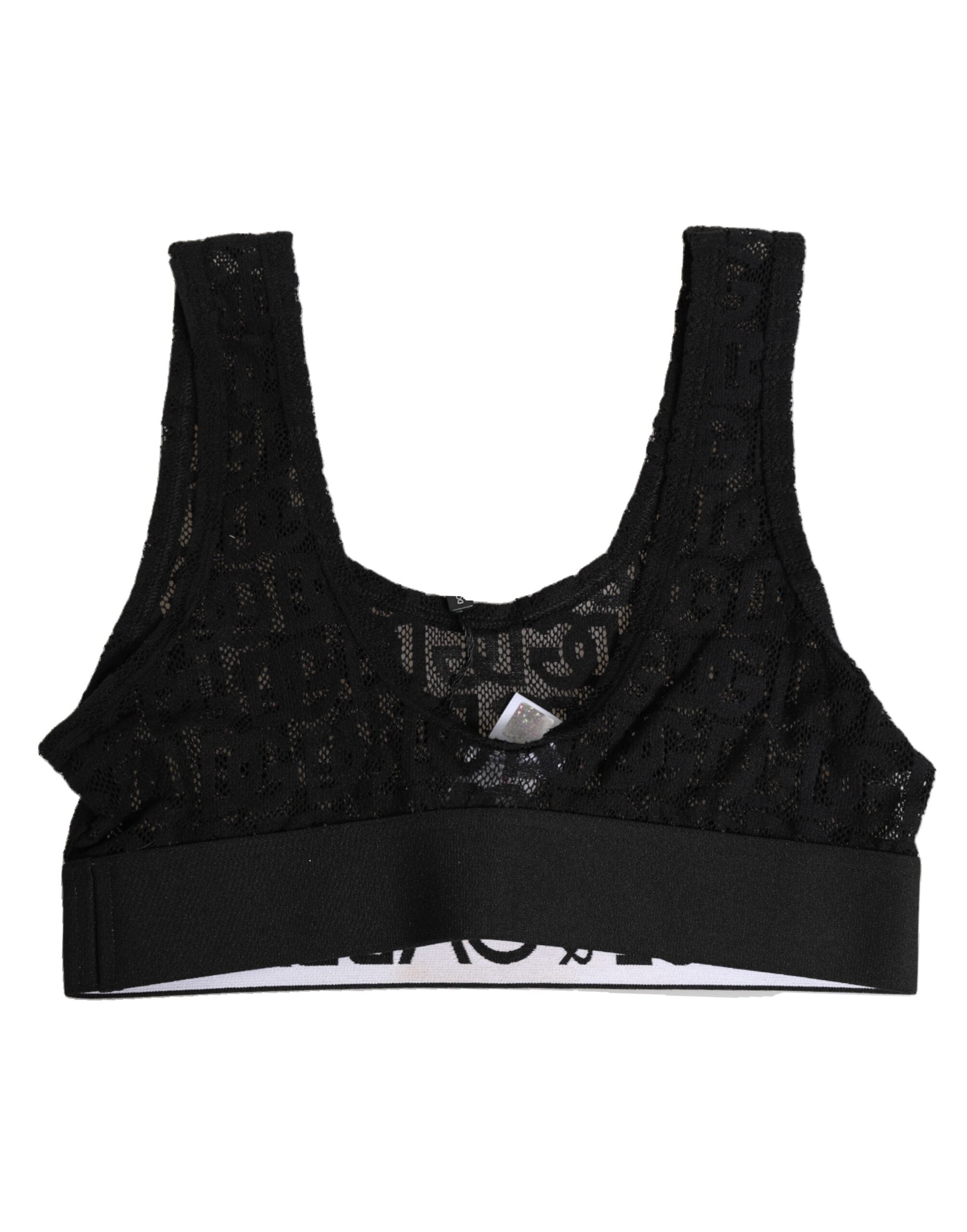 Dolce & Gabbana Black DG Mania Stretch Lace Brassiere Underwear