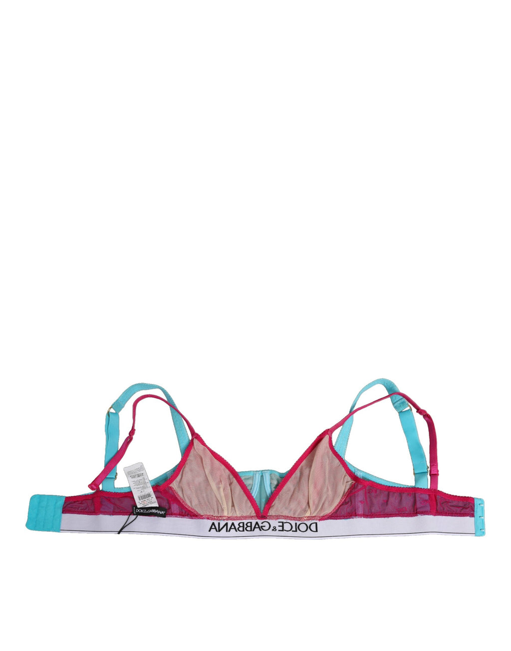 Dolce & Gabbana Blue Nylon Soft Cup Balconnet Bra Underwear