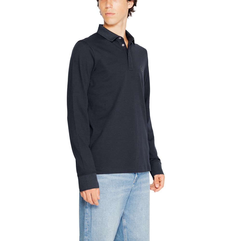 Armani Exchange Blue Cotton Long Sleeve