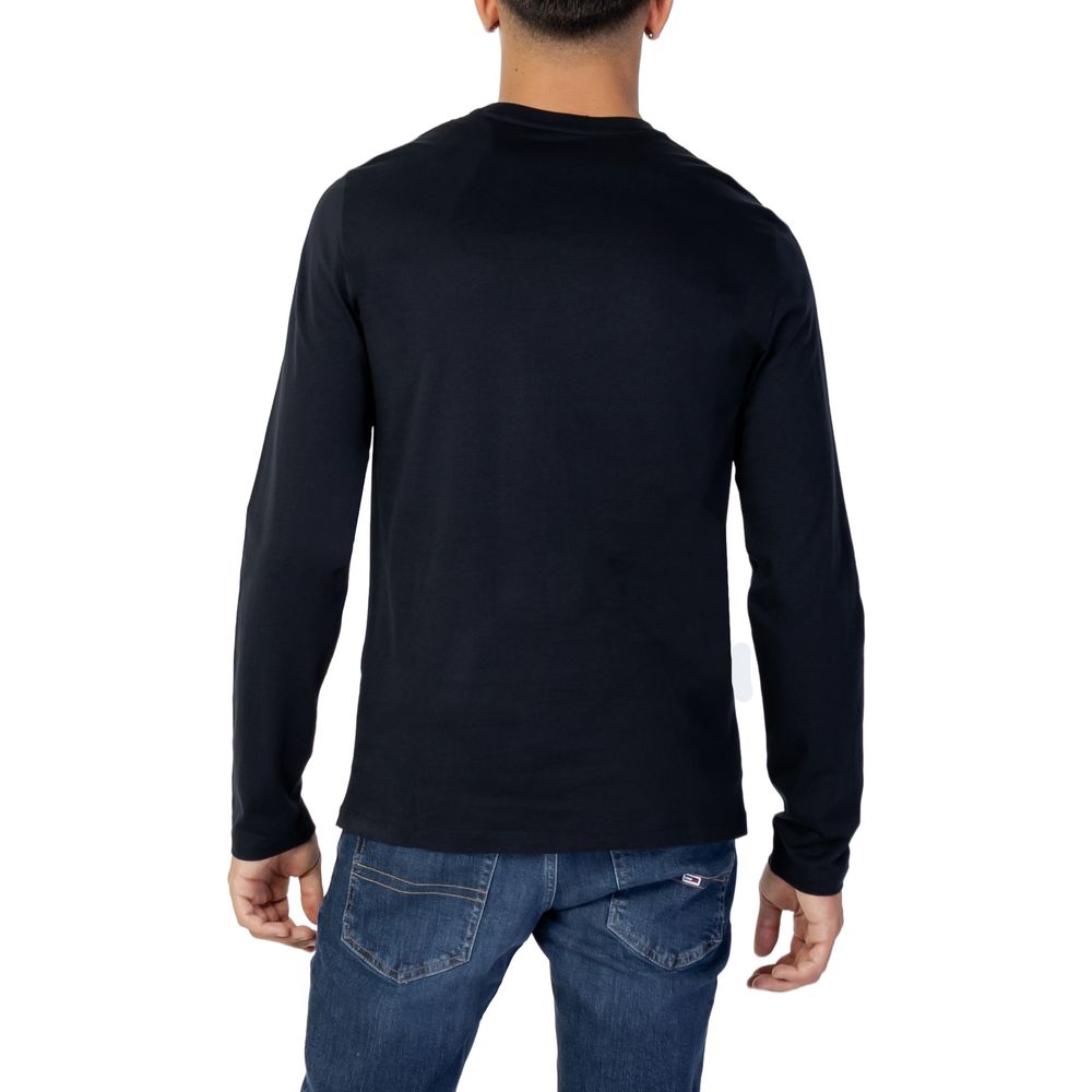 Armani Exchange Blue Cotton Long Sleeve