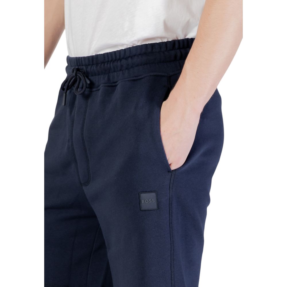 Hugo Boss Blue Cotton Bermuda