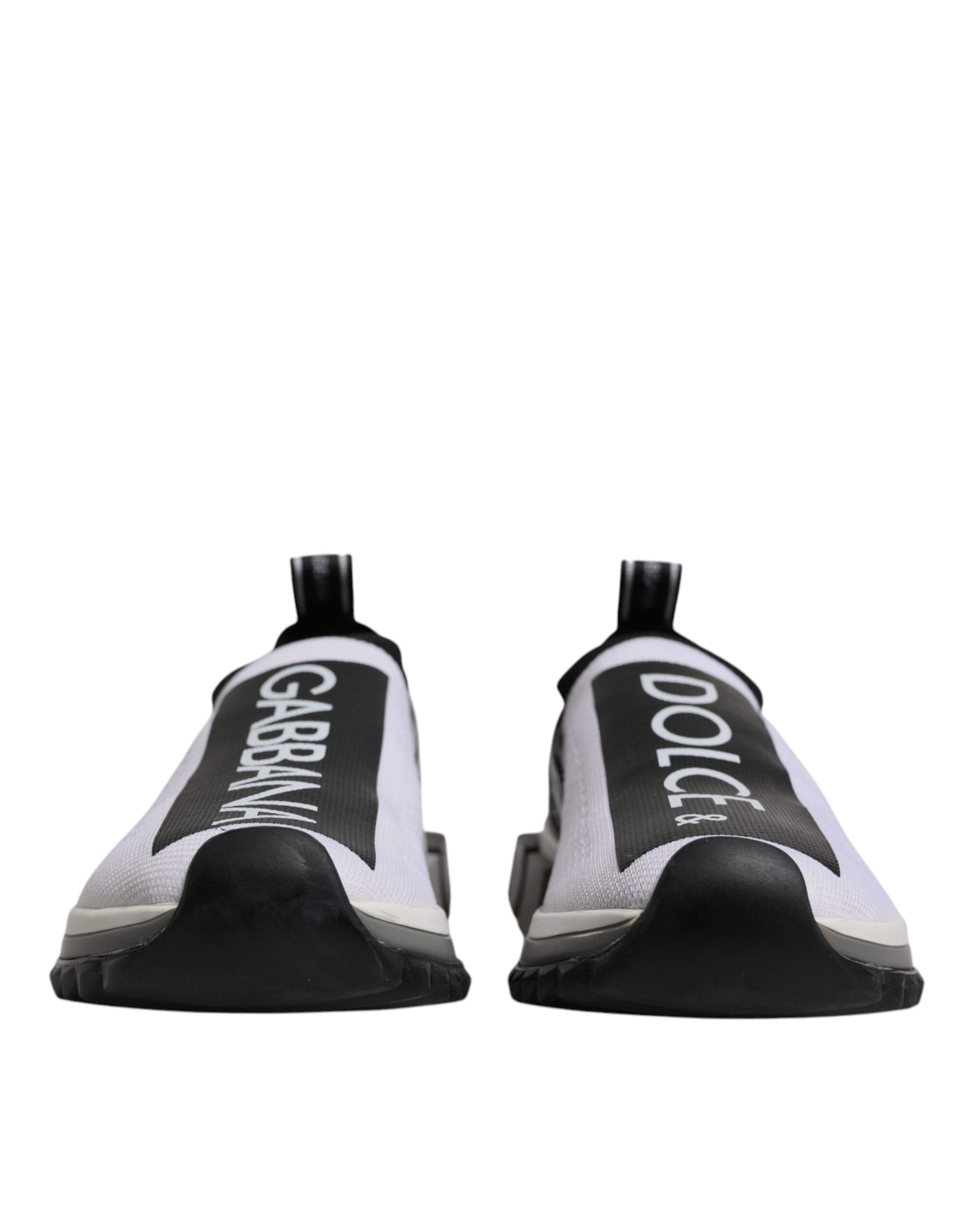 Dolce & Gabbana Black White Slip On Sorrento Sneakers Shoes