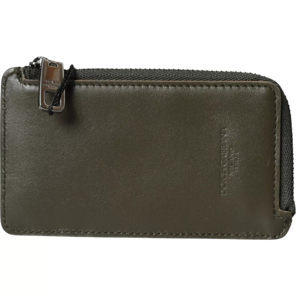 Dolce & Gabbana Multicolor Calfskin Leather Logo Card Holder Women Wallet