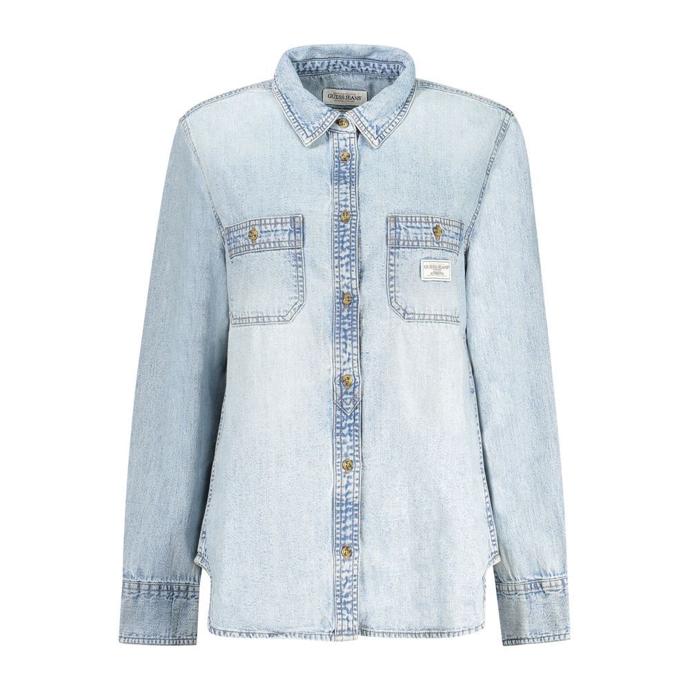 Guess Jeans Blue Cotton Shirt