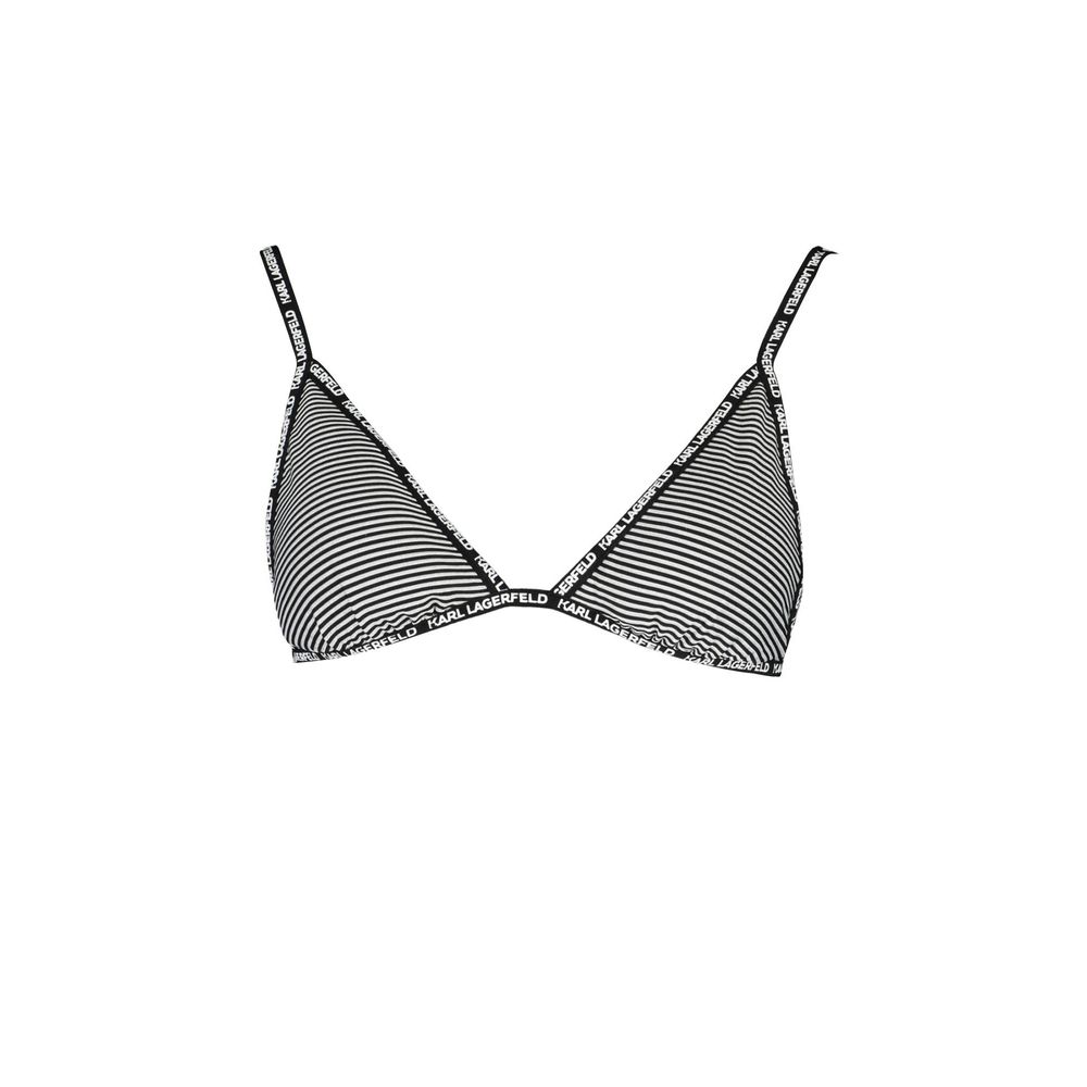 Karl Lagerfeld Black Elastane Swimwear