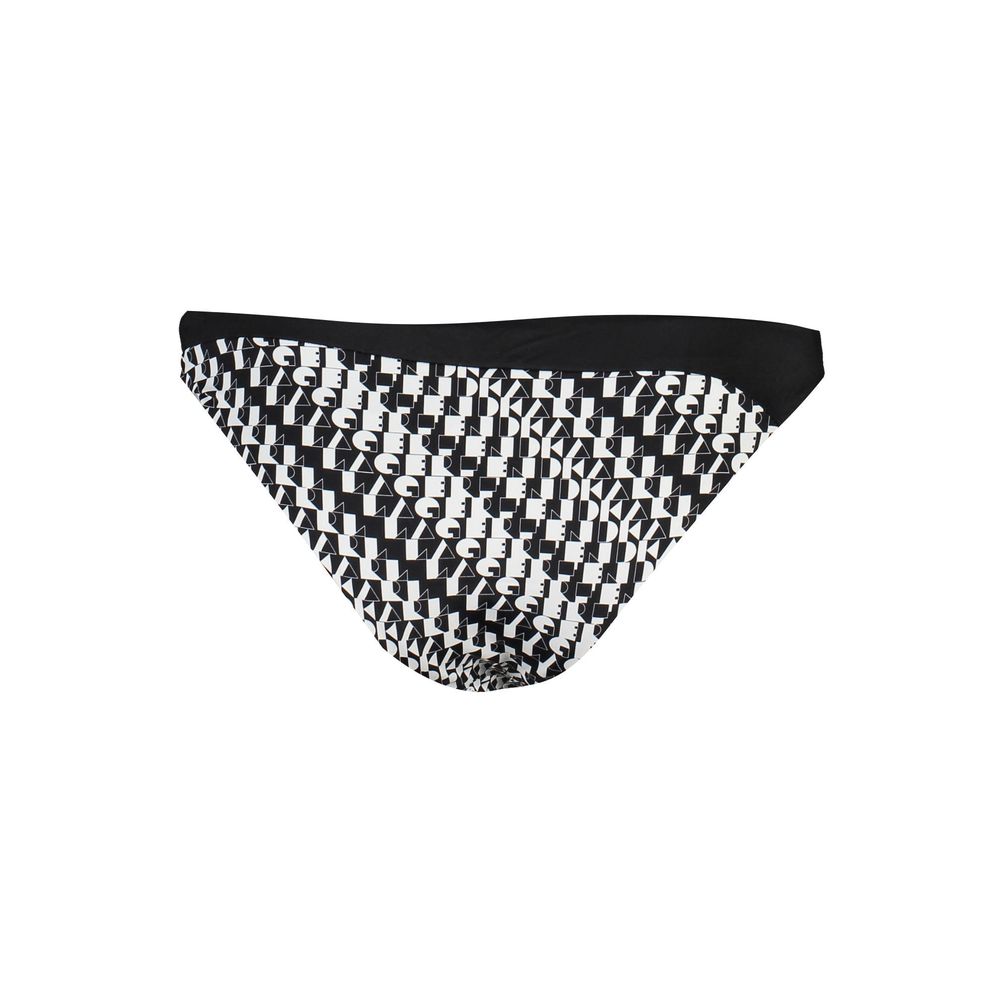 Karl Lagerfeld Black Elastane Swimwear