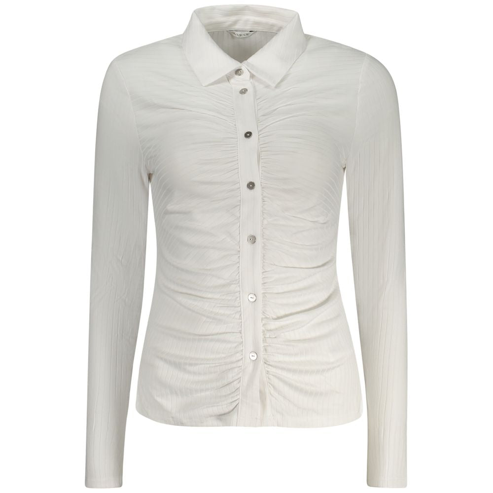 Guess Jeans White Polyester Shirt
