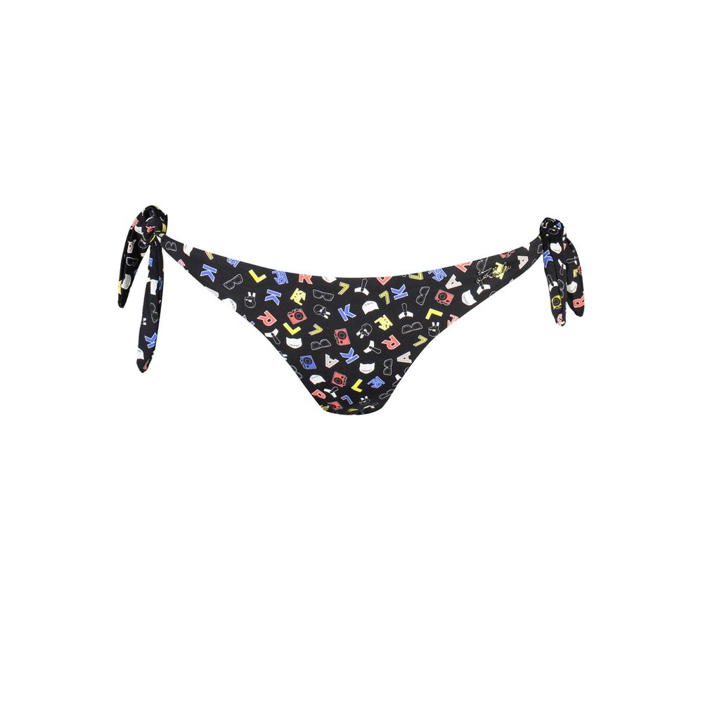 Karl Lagerfeld Black Elastane Swimwear