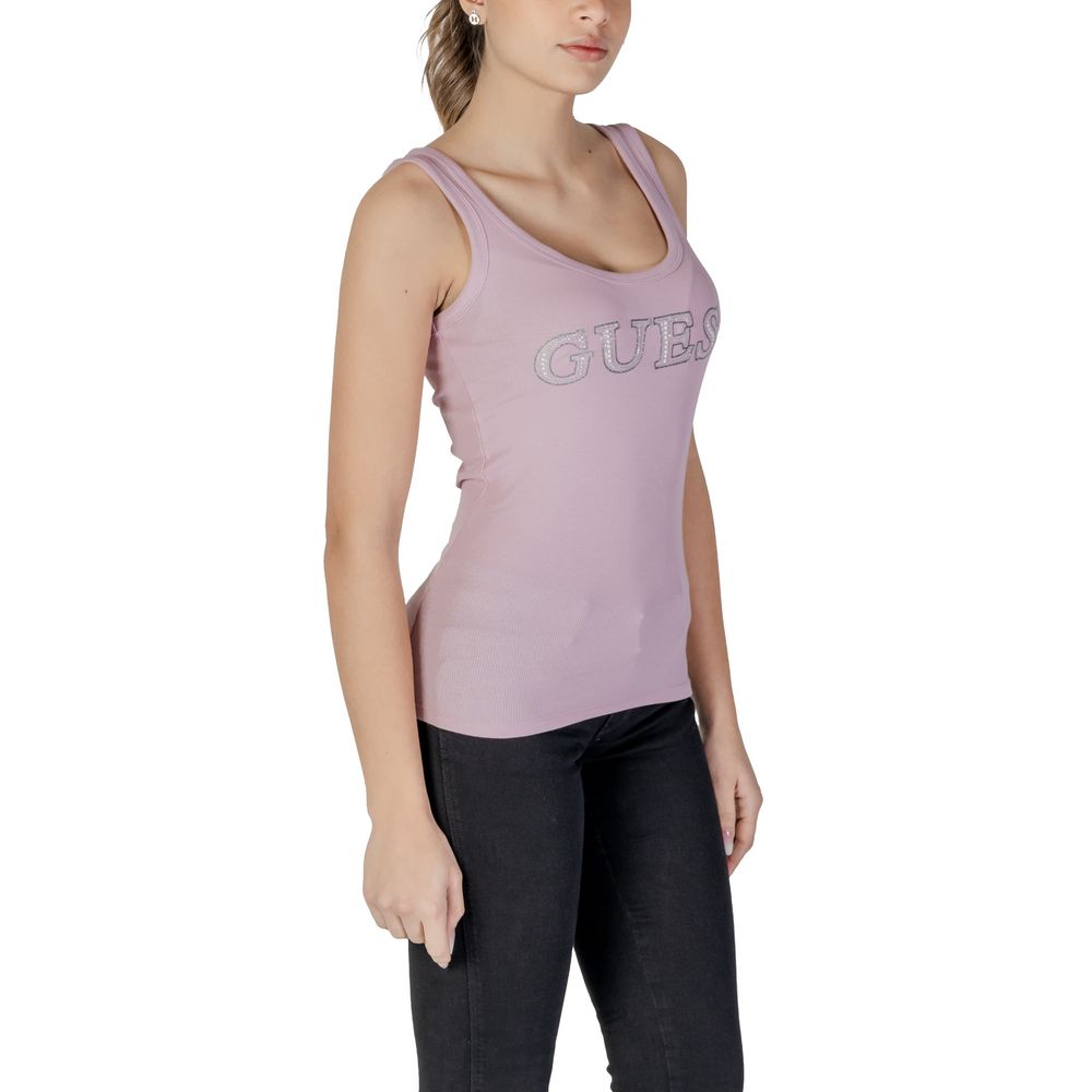 Guess Purple Cotton Tank Top