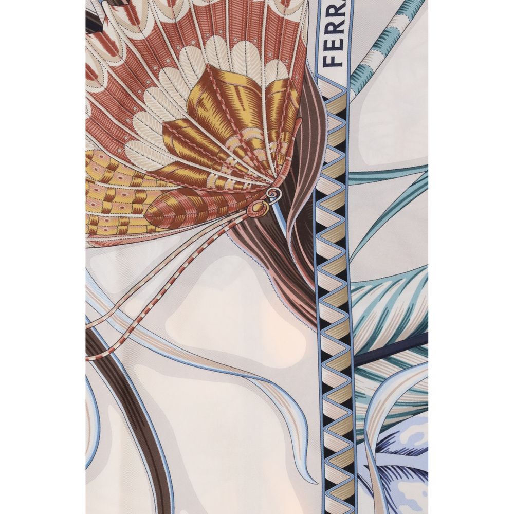 Ferragamo Giada Print Silk Scarf