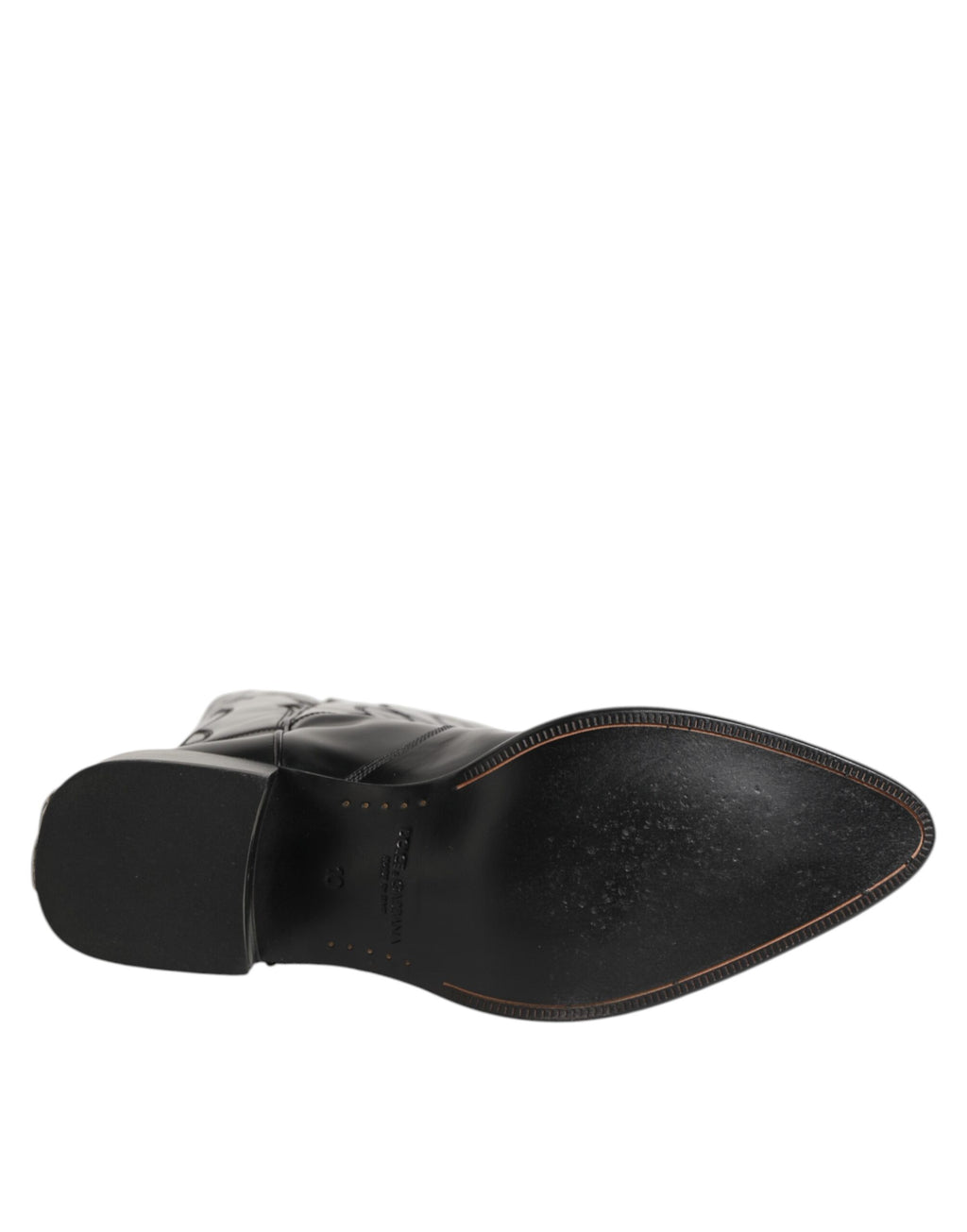 Dolce & Gabbana Black Leather Over The Calf Biker Boots Shoes