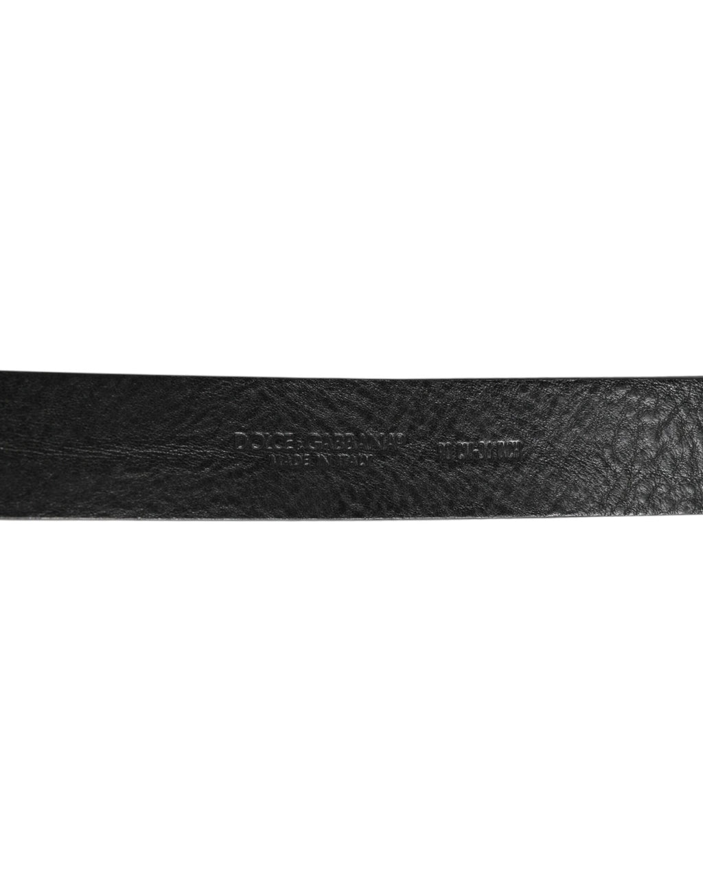 Dolce & Gabbana Black Leather Classic Metal Logo Buckle Belt