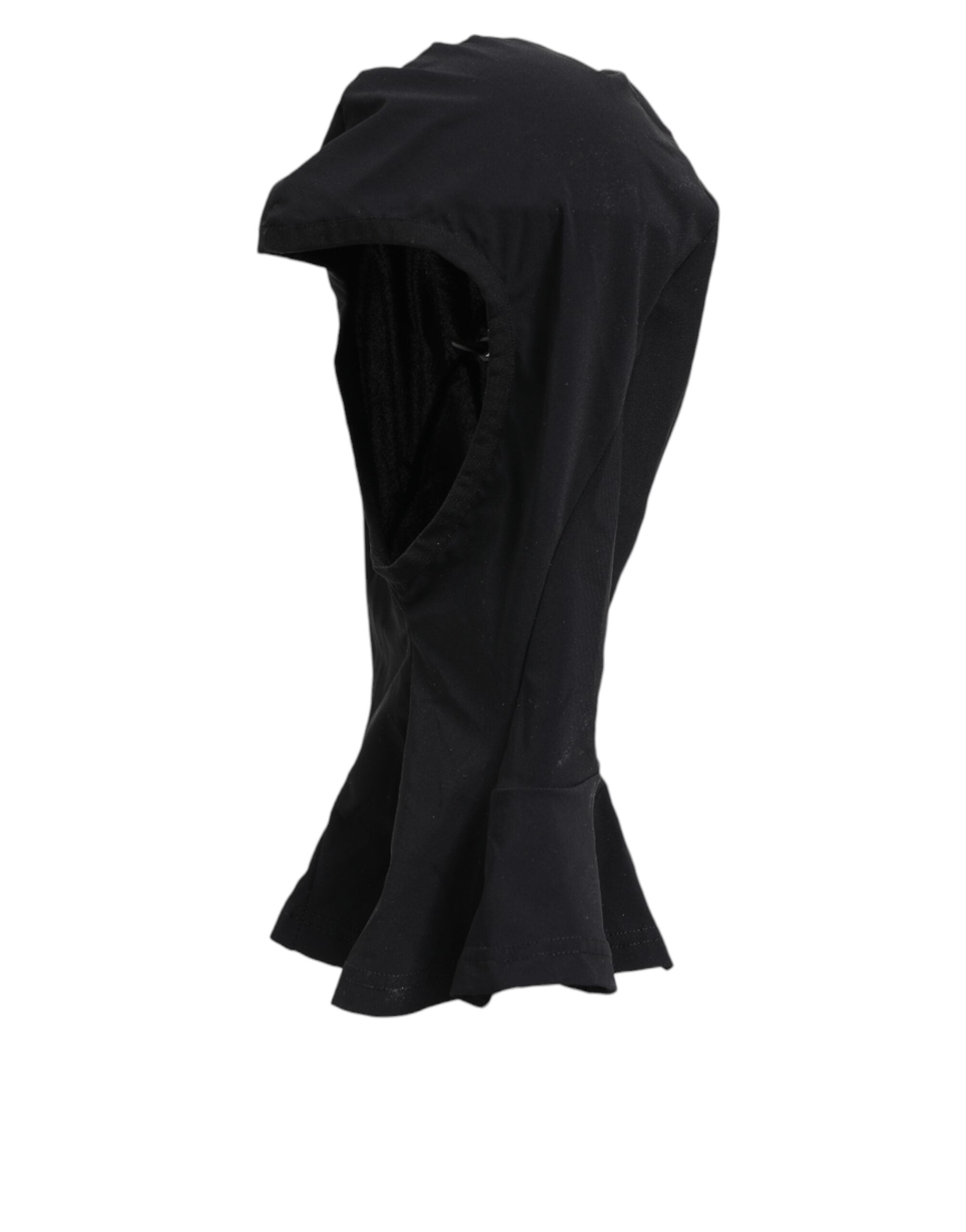 Dolce & Gabbana Black Nylon Elastane Balaclava Hood Face Cover Hat