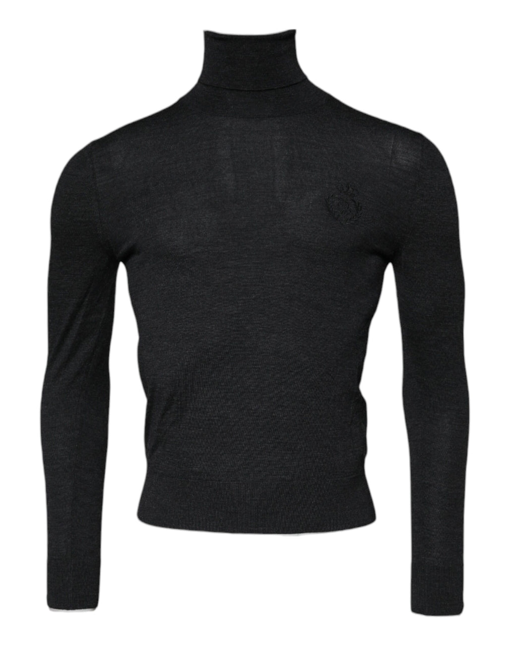 Dolce & Gabbana Black Wool Turtle Neck Men Pullover Sweater
