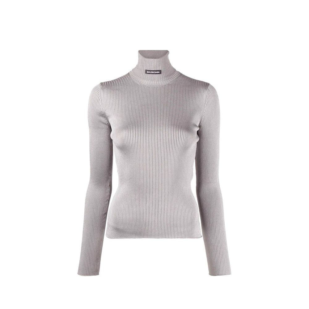 Balenciaga Gray Polyester Turtleneck