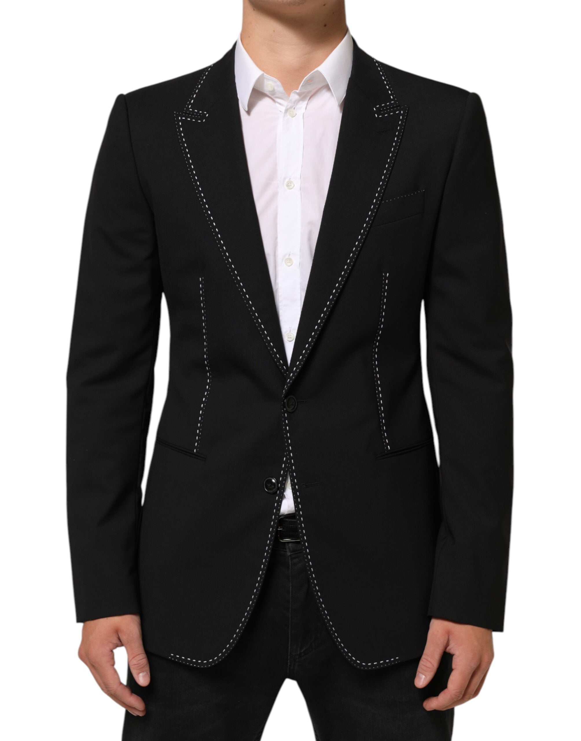 Dolce & Gabbana Black SICILIA 2 Buttons Suit Jacket Blazer