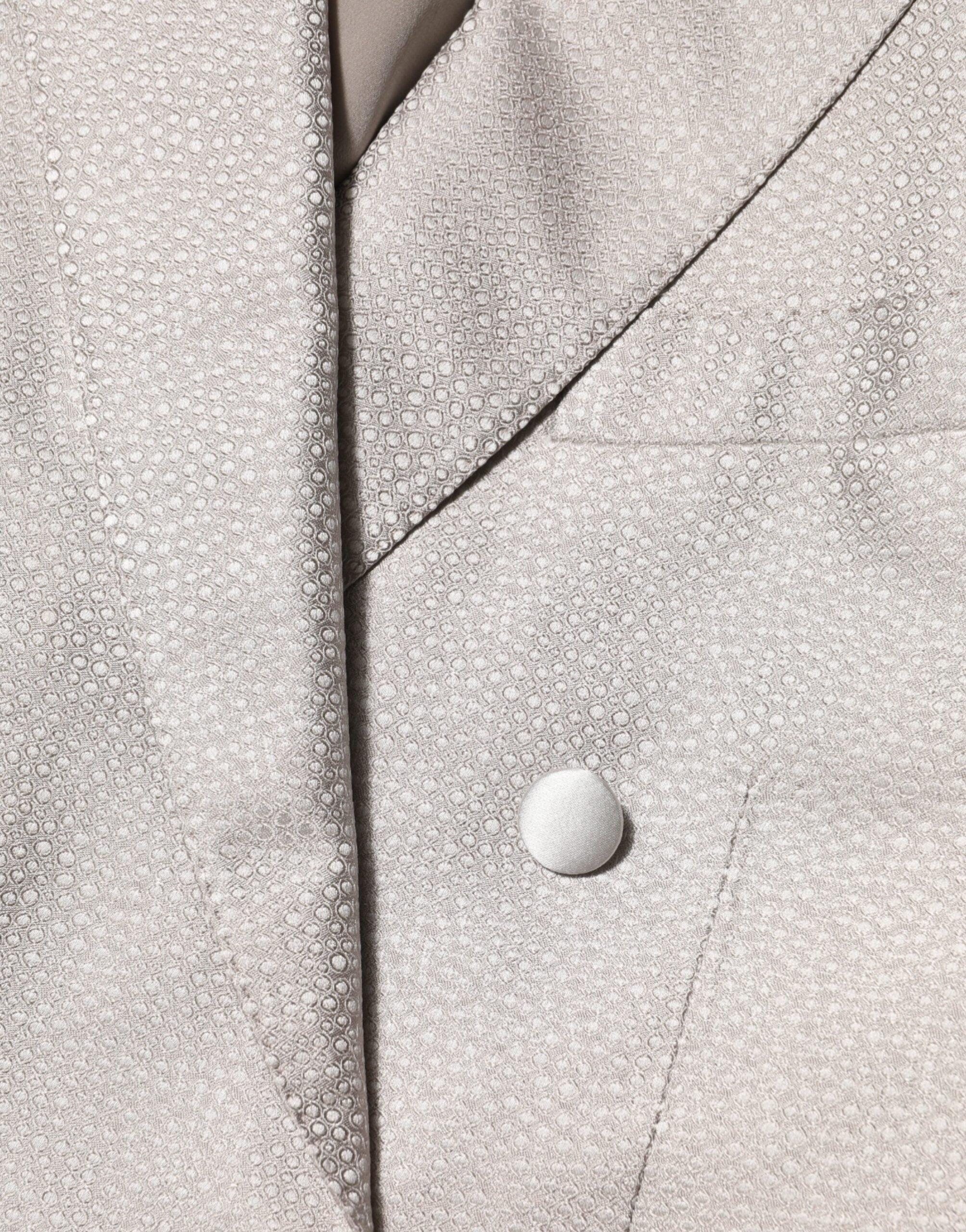 Dolce & Gabbana Beige MARTINI Double-Breasted Suit Blazer