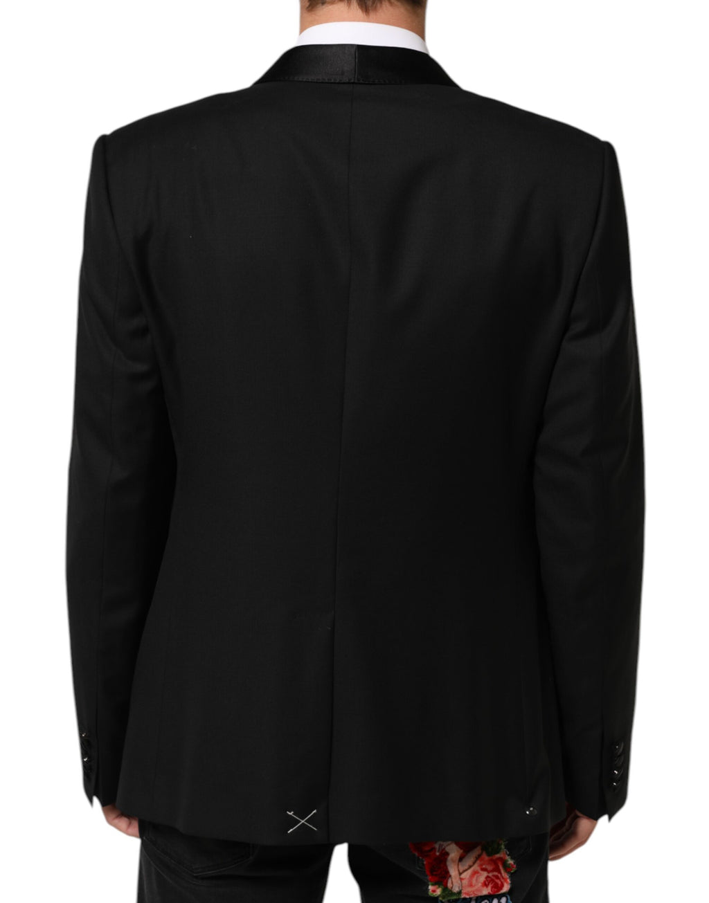 Dolce & Gabbana Black Wool GOLD 1 Button Men Suit Blazer