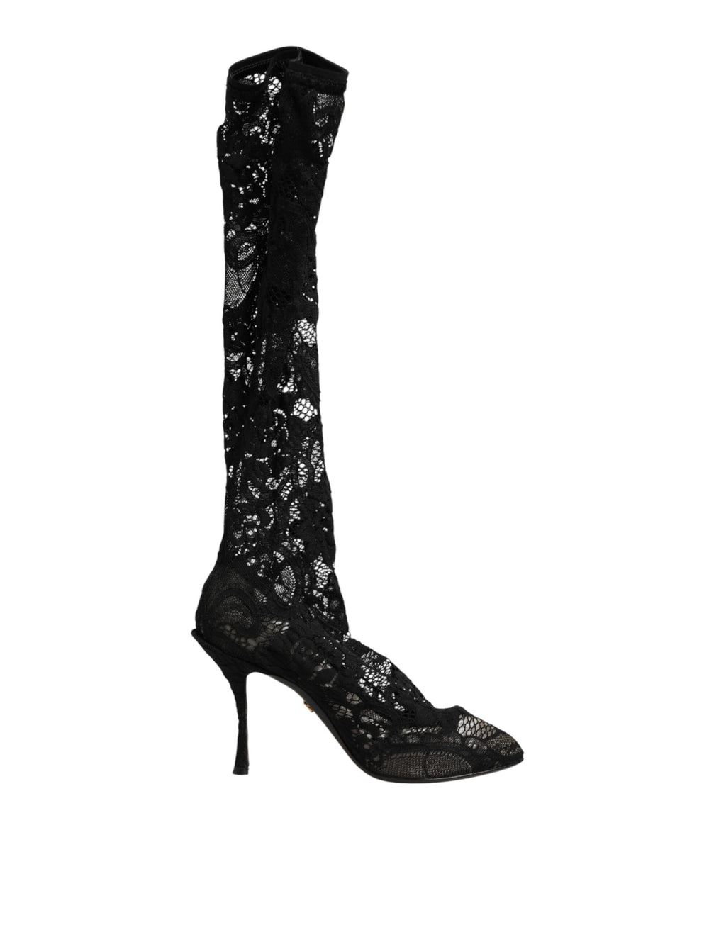 Dolce & Gabbana Black Pumps Taormina Lace Socks Boots Shoes