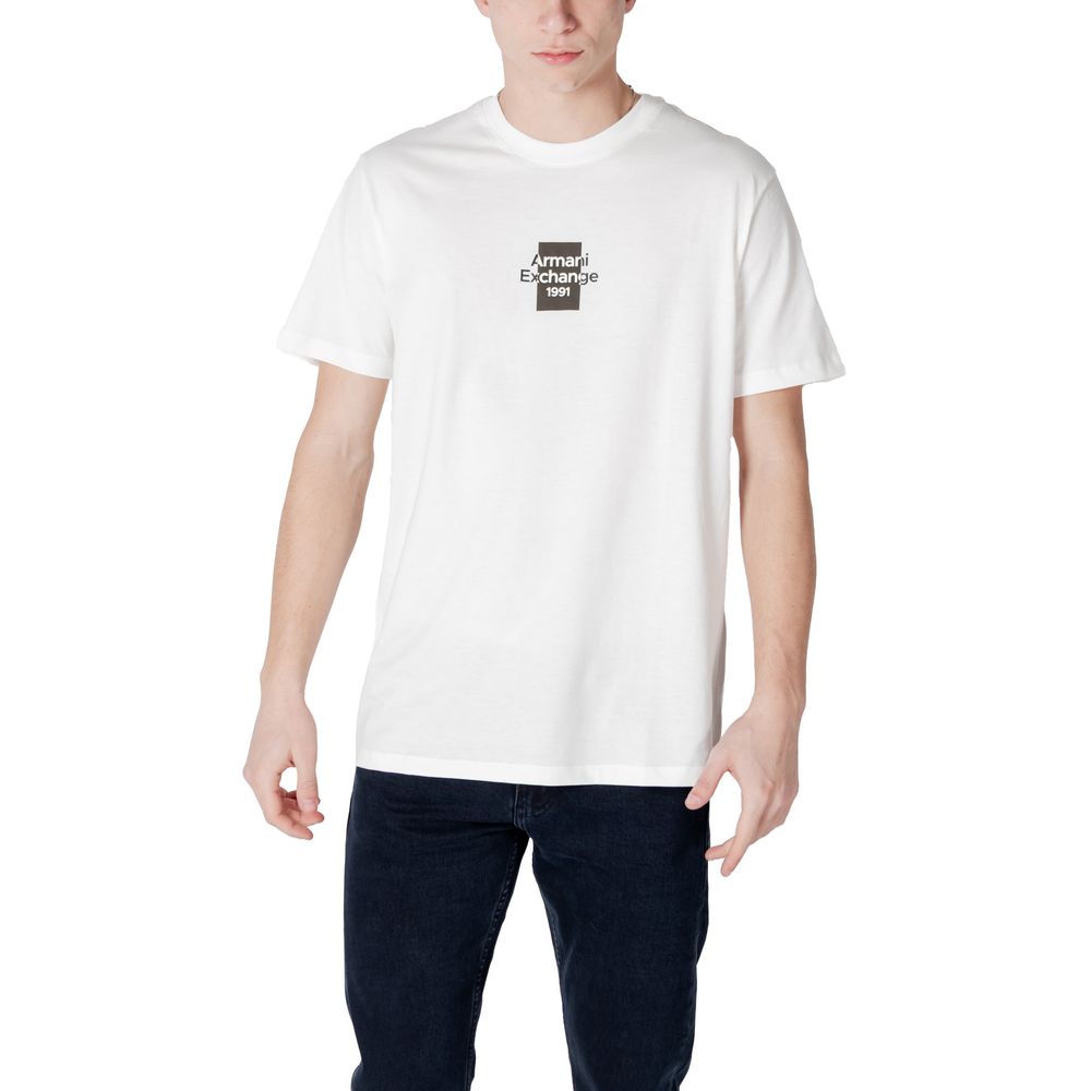 Armani Exchange White Cotton T-Shirt