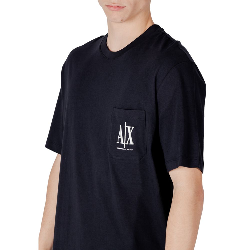Armani Exchange Blue Cotton T-Shirt