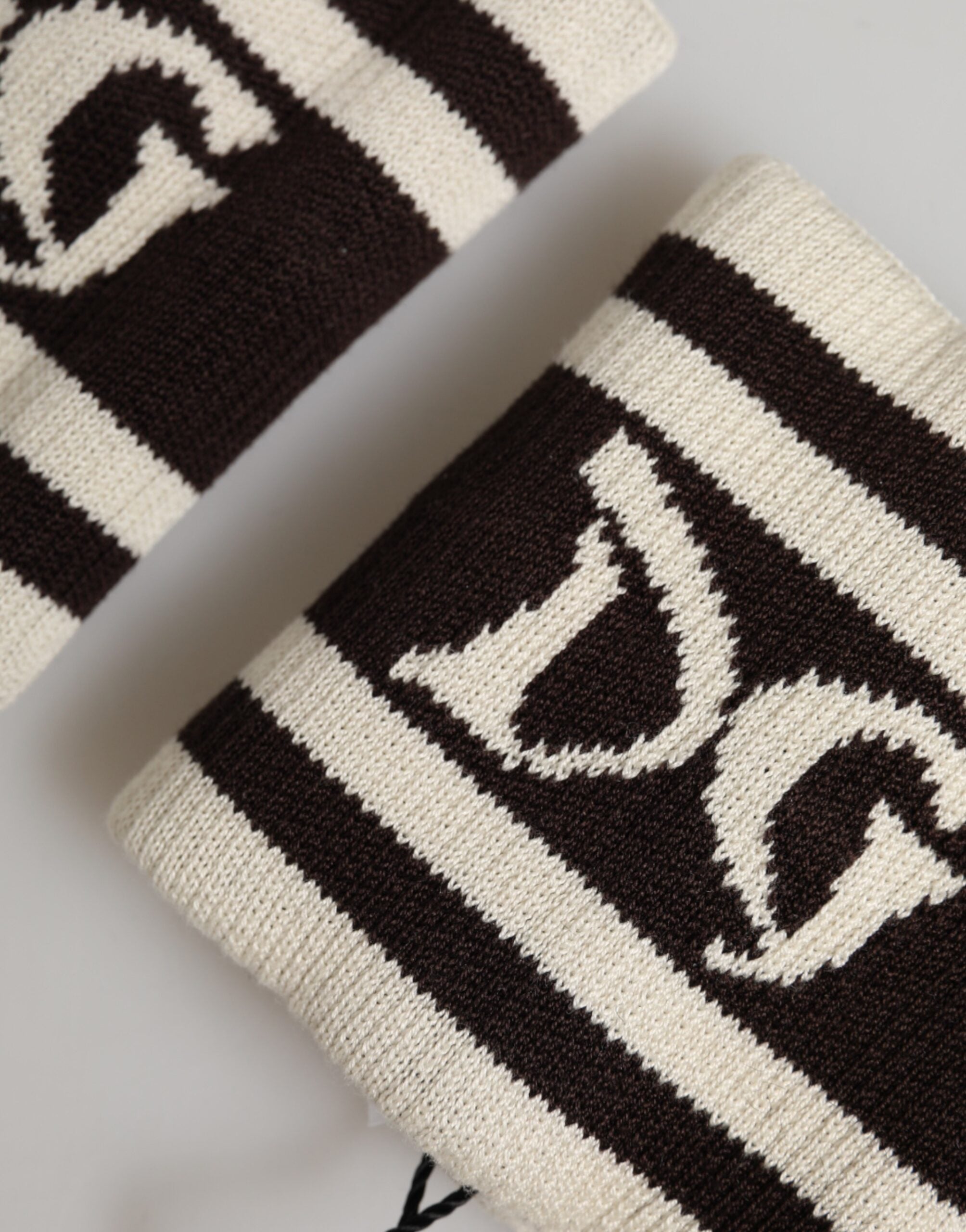 Dolce & Gabbana Black White DG Logo Cotton 1 Pair  Wristband
