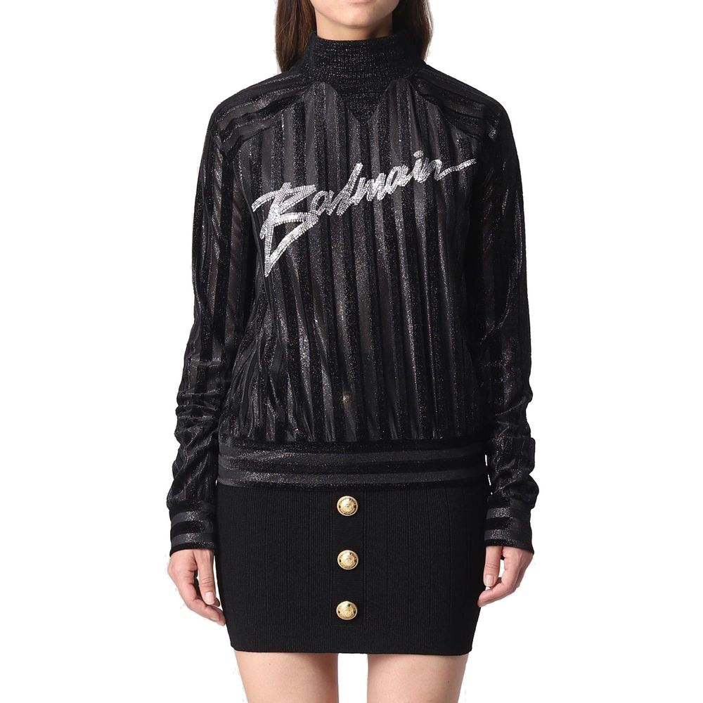Balmain Black Elastane Sweatshirt