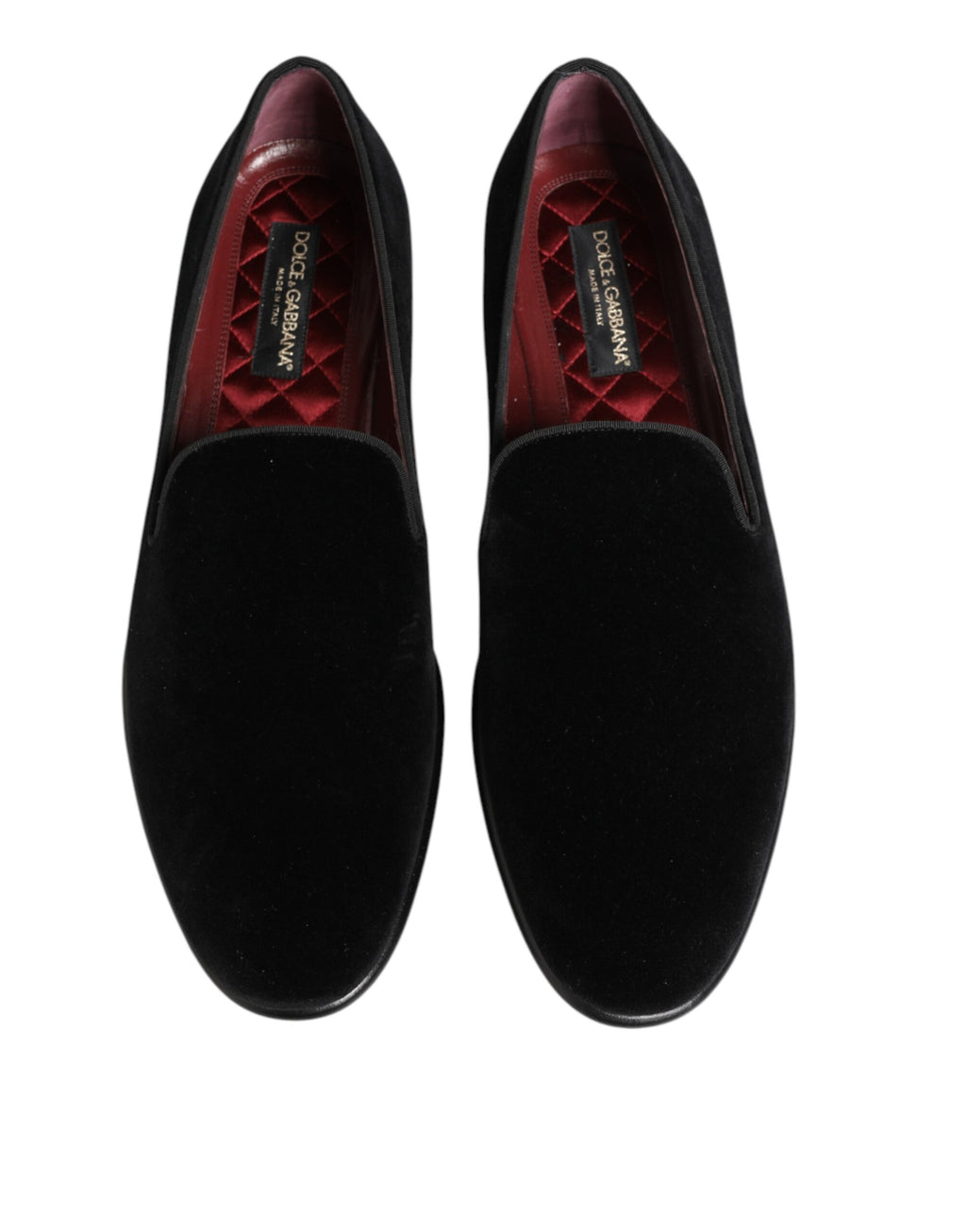 Dolce & Gabbana Black Leather Suede Slip On Loafer Dress Shoes