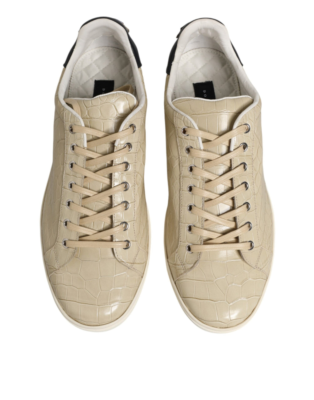 Dolce & Gabbana Beige London Low Top Leather Sneakers Shoes