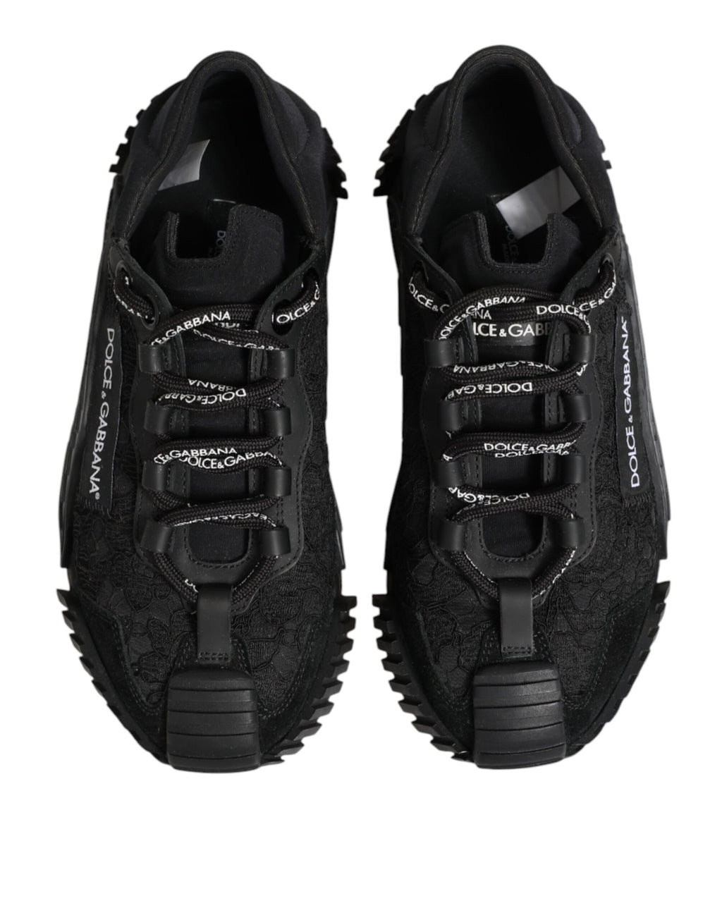 Dolce & Gabbana Black Logo Lace Low Top NS1 Sneakers Shoes