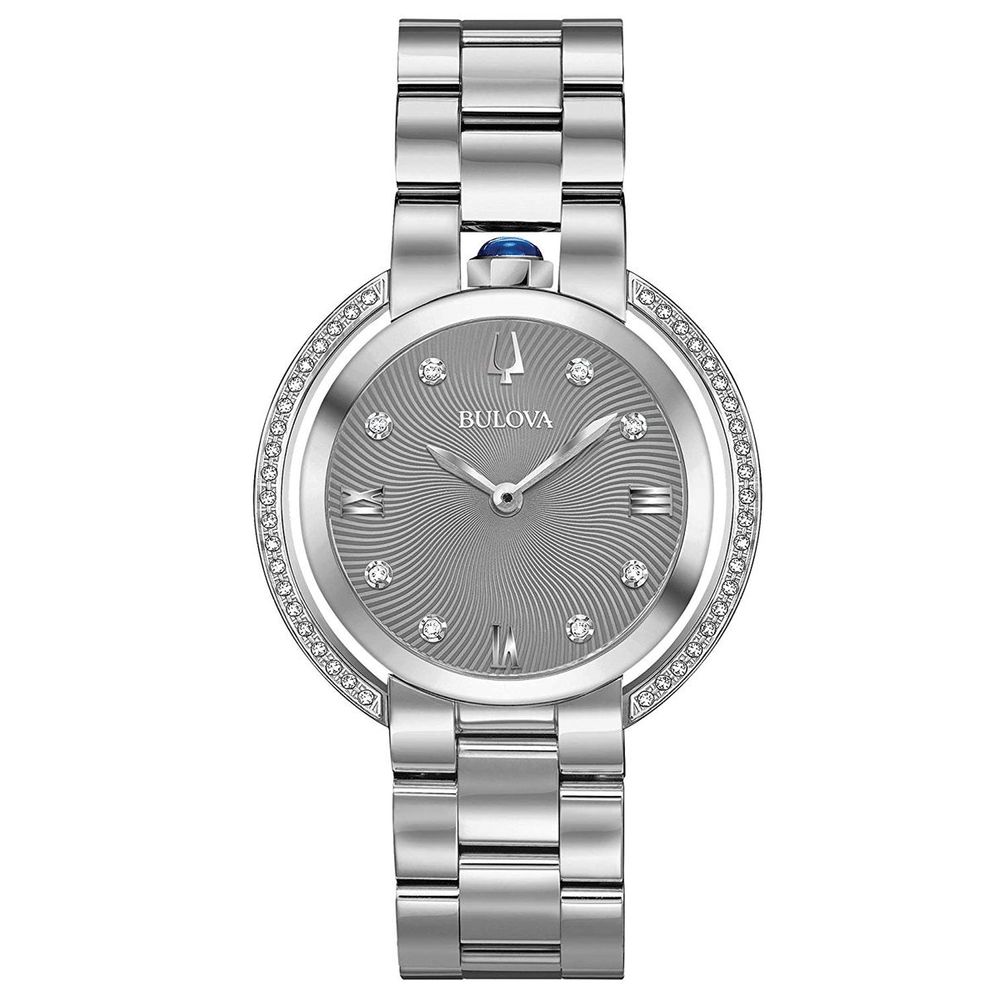 Bulova Gray Stainless Steel Dress Watch